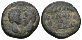 COMMAGENE. Doliche. Marcus Aurelius with Lucius Verus, 161-180. AE (9.44 Gr. 23mm). 
Laureate heads of Marcus Aurelius and Lucius Verus facing one ano...