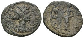 CILICIA, Syedra. Lucilla Augusta, 164-182 AD. AE. (7.7 Gr. 25mm.)
Draped bust of Lucilla, right. 
Rev: ϹΥƐΔΡƐⲰΝ. Aphrodite standing, facing, head, rig...