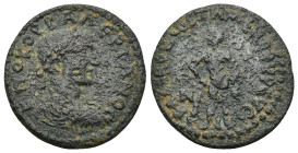 PHRYGIA, Temenothyrae. Valerian II. Caesar, AD 256-258. AE (6.54 Gr. 23mm.) 
Laureate, draped, and cuirassed bust right 
Rev. Herakles standing facing...