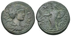 Phrygia, Apameia. Geta. As Caesar, A.D. 198-209. AE (6.9 Gr. 22mm.) 
Bare-headed, draped and cuirassed bust of Geta, Caesar right, seen from behind 
R...