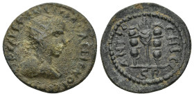 PISIDIA. Antioch. Valerian I (253-260). AE. (5.65 Gr. 22mm.)
 Radiate, draped and cuirassed bust right. 
Revç ANTIOCHI CL S R. Three standards.