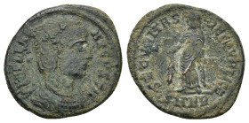 Helena. Augusta, AD 324-328/30. Æ Follis (20mm, 2.95 g). Nicomedia mint, 3rd officina. Struck AD 328-329. Diademed and mantled bust right, wearing nec...