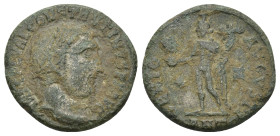 Constantine I. As Caesar, AD 306-309. Æ Follis (20mm, 4.5 g). Antioch mint, Struck circa AD 306-308. Laureate head right / Genius standing left, holdi...