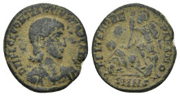Constantius Gallus. Caesar, AD 351-354. Æ Centenionalis (16mm, 2.74 g). Nicomedia mint, 1st officina. Bare-headed, draped, and cuirassed bust right / ...