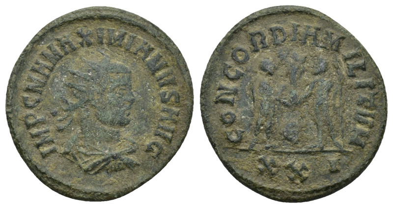 Maximianus. First reign, A.D. 286-305. AE antoninianus (22mm, 4.13 g). Cyzicus m...