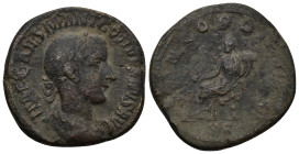 Gordian III AE Sestertius. Rome, AD 240. (18 Gr. 29mm.)
Laureate, draped and cuirassed bust to right 
Rev. Concordia seated to left on throne, holding...