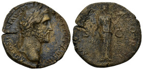 Antoninus Pius. A.D. 138-161. AE Sestertius (20 Gr. 30mm.). Rome
 Laureate, draped and bust of Antoninus Pius 
Rev. Annona standing right, holding whe...