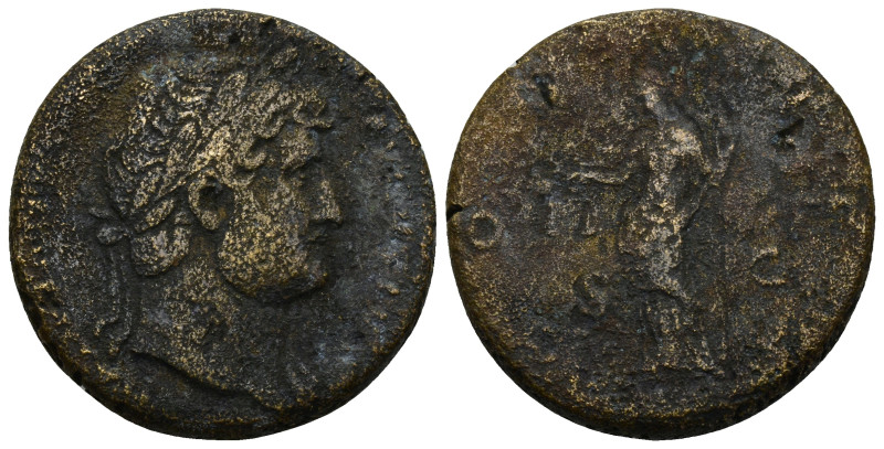HADRIAN (117-138). AE. Sestertius. (24.66 Gr. 31mm.) Rome. 
Laureate head right....