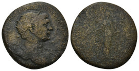 Trajan (98-117). AE Dupondius (11.86 Gr.25mm). Rome 
 Radiate bust right. 
Rev. Abundantia standing left.