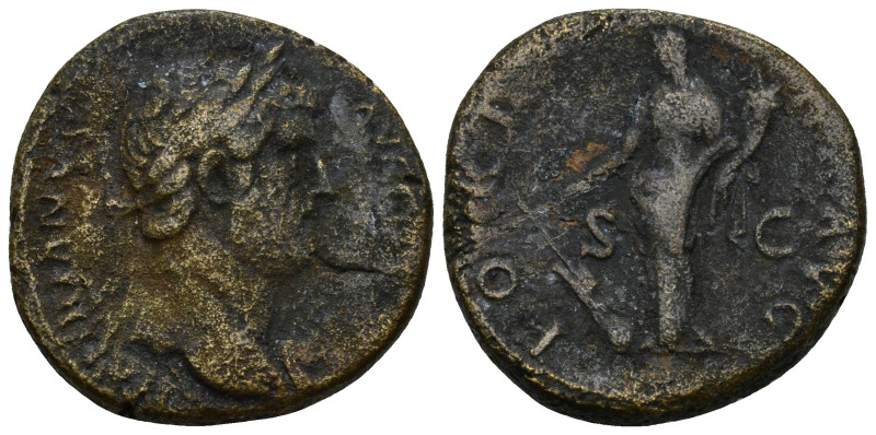Hadrian AD 117-138. AE Sestertius (26.14 Gr. 30mm.). Rome 
Laureate bust right 
...