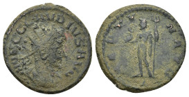 Claudius II Gothicus. A.D. 268-270. BI Antoninianus (4.1 Gr. 191mm). Antioch 
Radiate, draped and cuirassed bust of Gothicus right 
Rev. Neptune, nake...