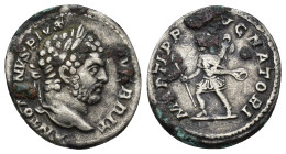 Caracalla, 198-217. Denarius (3 Gr. 17mm.), Rome, 213. 
Laureate head of Caracalla to right. 
Rev. Mars advancing left, holding a spear in his right h...