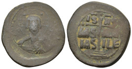 Time of Romanus III Argyrus. 1028-1034. Æ follis (anonymous).(31mm, 11.79 g). Class B. Bust of Christ / Legend, cross on three steps, IS XS | BAS - IL...