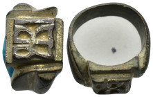 Bronze ring with shapes 11mm, 8.88 gr.