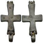Bronze reliquary cross. 60mm, 22.0 gr.