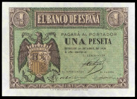 1938. Burgos. 1 peseta. (Ed. D29a) (Ed. 428a) (Pick 108a). 30 de abril. Serie L. S/C-.