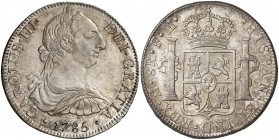 1785. Carlos III. México. FM. 8 reales. (Cal. 937). 26,88 g. Bella. EBC.