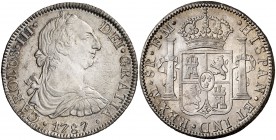 1787. Carlos III. México. FM. 8 reales. (Cal. 941). 27,10 g. Bella. Escasa así. EBC+.