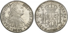1801. Carlos IV. México. FT/FM. 8 reales. (Cal. 697). 27 g. Bella. Escasa así. EBC/EBC+.