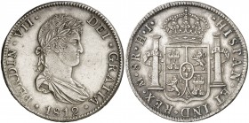 1812. Fernando VII. México. HJ. 8 reales. (Cal. 547). 26,99 g. Pulida. (EBC).