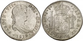 1812. Fernando VII. México. JJ. 8 reales. (Cal. 549). 26,96 g. Bella. EBC.