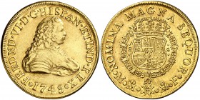 1749/8. Fernando VI. México. MF. 8 escudos. (Cal. 35) (Cal.Onza 598). 26,90 g. Bonito color. Rara. MBC/MBC+.