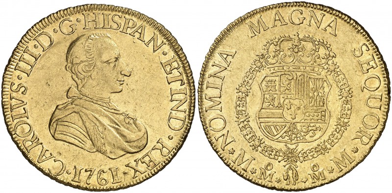 1761. Carlos III. México. MM. 8 escudos. (Cal. 72) (Cal.Onza 743). 26,95 g. Tois...