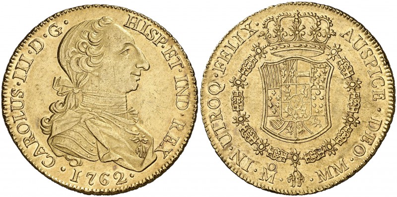 1762. Carlos III. México. MM. 8 escudos. (Cal. 73) (Cal.Onza 744). 26,99 g. Tipo...