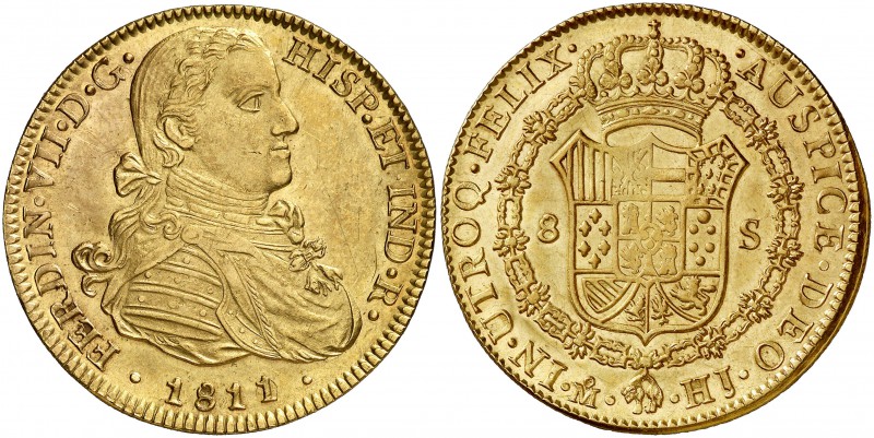 1811/0. Fernando VII. México. HJ. 8 escudos. (Cal. 47) (Cal.Onza 1256). 27,06 g....
