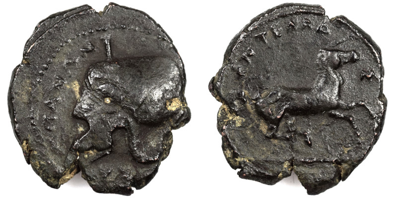 SICILY. Entella. Campanian mercenaries, circa 342-339 BC. Ae (bronze, 1.99 g, 14...