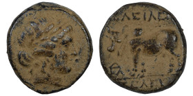 SELEUKID KINGS of SYRIA. Seleukos II Kallinikos, 246-226 BC. Ae (bronze, 4.18 g, 16 mm). Uncertain mint, associated with Antioch. Laureate head of Apo...
