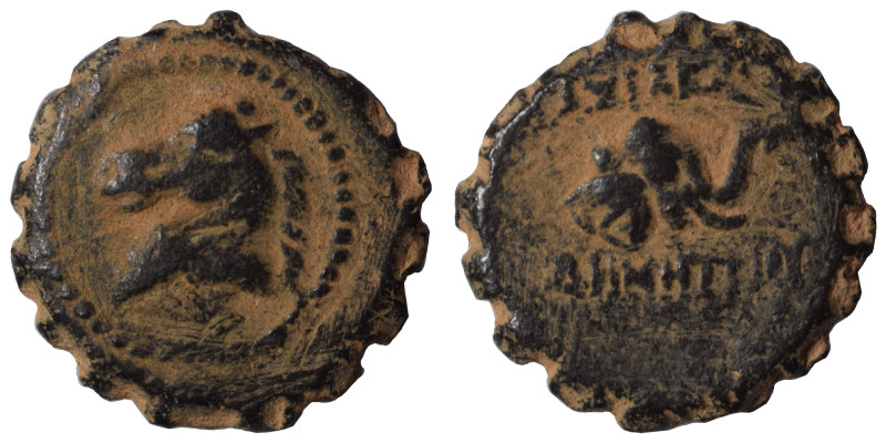 SELEUKID KINGS of SYRIA. Demetrios I Soter, 162-150 BC. Ae Serrate (bronze, 3.40...