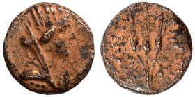 SYRIA, Seleucis and Pieria. Antioch. Time of Augustus, 27 BC-AD 14. Ae (bronze, 2.17 g, 13 mm). Turreted and veiled head of Tyche right. Rev. ΑΝΤΙΟΧΕΩ...