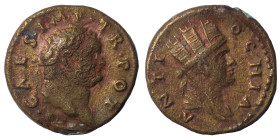 SYRIA, Seleucis and Pieria. Antioch. Titus, as Caesar, 69-79. Semis (orichalcum, 4.63 g, 19 mm), Rome mint, for use in Syria, circa 74. T CAES IMP TR ...