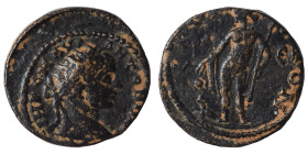 SYRIA, Seleucis and Pieria. Laodicea ad Mare. Elagabalus, 218-222. (bronze, 5.31 g, 19 mm). IMP C M AVR ANTONINVS AVG Radiate head of Elagabalus to ri...