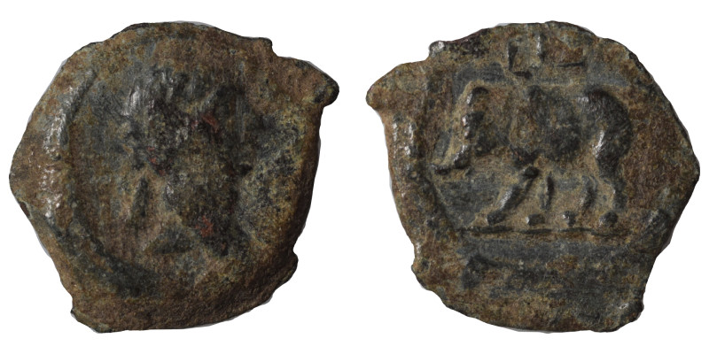 EGYPT. Alexandria. Trajan, 98-117. Ae (bronze, 1.53 g, 15 mm). Laureate head to ...