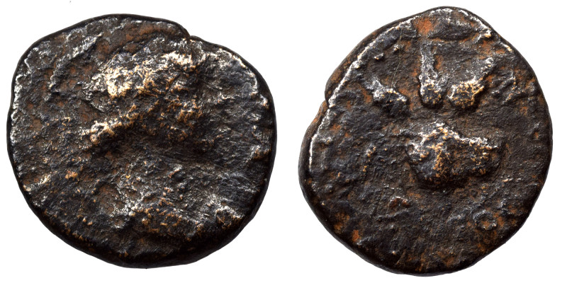 JUDAEA, Herodians. Herod IV Philip, with Livia. 4 BC-34 AD. Ae (bronze, 2.75 g, ...
