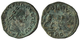 TROAS. Alexandria. Gallienus, 253-268. Ae (bronze, 4.96 g, 20 mm). IMP LICIN GALLIENV Laureate, draped and cuirassed bust to right. Rev. COL AVG / TRO...