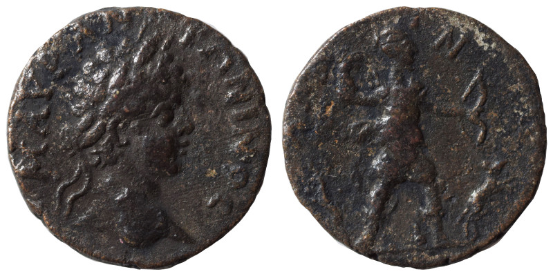 ARKADIA. Mantinea. Caracalla, 198-217. Assarion (bronze, 3.96 g, 20 mm). Laureat...