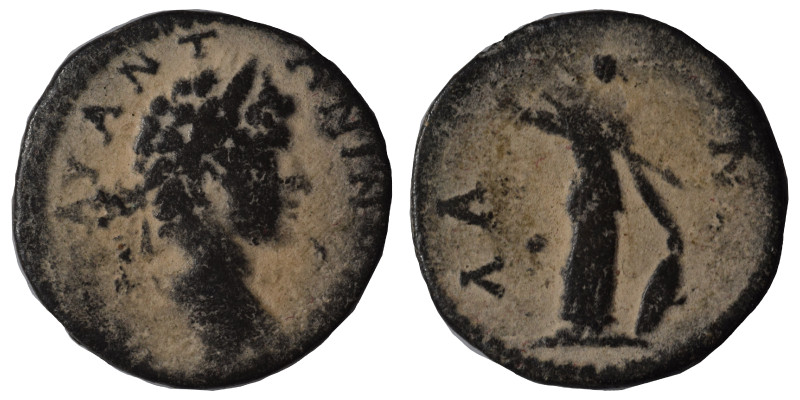 LACONIA. Las. Caracalla, 198-217. Assarion (bronze, 4.93 g, 21 mm). Laureate hea...