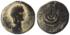 MESSENIA. Asine. Plautilla, Augusta, 202-205. Assarion (bronze, 4.13 g, 21 mm). Draped bust to right. Rev. [ACINAIΩN] Coiled serpent. BCD Peloponnesos...