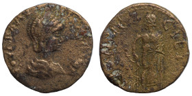 MESSENIA. Kyparissia. Plautilla. Augusta, 202-205. Assarion (bronze, 4.28 g, 21 mm). Draped bust right. Rev. KYΠAPIC-CIEΩN Asklepios standing facing, ...