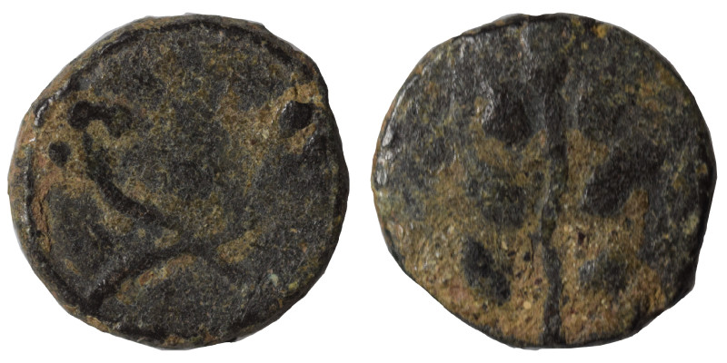 Provincial. Ae (bronze, 0.79 g, 10 mm). Branch. Rev. Winged caduceus. Fine.