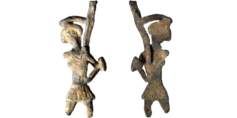 Ancient figure, uncertain (lead, 4.40 g, 40 mm). Nearly very fine.