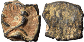 Greek tesserae, circa 2nd century BC to 2nd century AD. (lead, 4.69 g, 15x14 mm). Crossed cornucopiae. Rev. Blank. Nearly very fine.