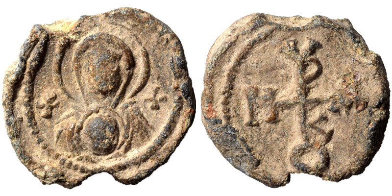 Byzantine lead seal. Uncertain, circa 6-7th century (lead, 9.30 g, 21 mm). Facin...