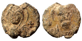 Byzantine lead seal (lead, 6.52 g, 19 mm). Fine.