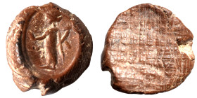 Greek-Roman. Circa 1st-3rd centuries AD. Terracotta token. 0.76 g, 13 mm.