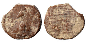 Greek-Roman. Circa 1st-3rd centuries AD. Terracotta token. 2.45 g, 23 mm.