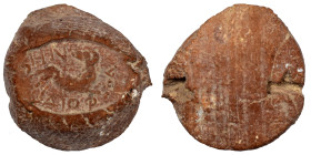 Greek-Roman. Circa 1st-3rd centuries AD. Terracotta token. 0.76 g, 13 mm.